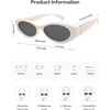 image:imageSOJOS Trendy Oval Polarized Sunglasses Womens Retro Narrow Chic Thin Y2k Sunnies SJ2364WhiteGrey