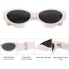 image:imageSOJOS Trendy Oval Polarized Sunglasses Womens Retro Narrow Chic Thin Y2k Sunnies SJ2364WhiteGrey