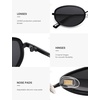 image:imageSOJOS Trendy Oval Polarized Sunglasses for Women Men 80s 90s Chic Retro Vintage Sunnies SJ1248BlackBlack