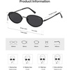 image:imageSOJOS Trendy Oval Polarized Sunglasses for Women Men 80s 90s Chic Retro Vintage Sunnies SJ1248BlackBlack