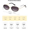 image:imageSOJOS Trendy Oval Polarized Sunglasses for Women Men 80s 90s Chic Retro Vintage Sunnies SJ1248BlackGradient Grey