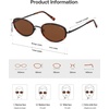 image:imageSOJOS Trendy Oval Polarized Sunglasses for Women Men 80s 90s Chic Retro Vintage Sunnies SJ1248Brown TortoiseBrown
