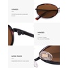 image:imageSOJOS Trendy Oval Polarized Sunglasses for Women Men 80s 90s Chic Retro Vintage Sunnies SJ1248Brown TortoiseBrown