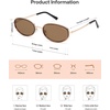 image:imageSOJOS Trendy Oval Polarized Sunglasses for Women Men 80s 90s Chic Retro Vintage Sunnies SJ1248BrownBrown