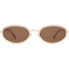 image:imageSOJOS Trendy Oval Polarized Sunglasses for Women Men 80s 90s Chic Retro Vintage Sunnies SJ1248BrownBrown