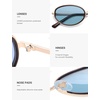 image:imageSOJOS Trendy Oval Polarized Sunglasses for Women Men 80s 90s Chic Retro Vintage Sunnies SJ1248Dark BrownLight Blue