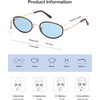 image:imageSOJOS Trendy Oval Polarized Sunglasses for Women Men 80s 90s Chic Retro Vintage Sunnies SJ1248Dark BrownLight Blue