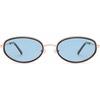 image:imageSOJOS Trendy Oval Polarized Sunglasses for Women Men 80s 90s Chic Retro Vintage Sunnies SJ1248Dark BrownLight Blue