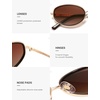 image:imageSOJOS Trendy Oval Polarized Sunglasses for Women Men 80s 90s Chic Retro Vintage Sunnies SJ1248Dark BrownReddish Brown