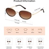 image:imageSOJOS Trendy Oval Polarized Sunglasses for Women Men 80s 90s Chic Retro Vintage Sunnies SJ1248Dark BrownReddish Brown