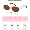 image:imageSOJOS Trendy Oval Polarized Sunglasses for Women Men 80s 90s Chic Retro Vintage Sunnies SJ1248Dark RedBrown