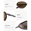 image:imageSOJOS Trendy Oval Polarized Sunglasses for Women Men 80s 90s Chic Retro Vintage Sunnies SJ1248Dark TortoiseCold Brown