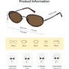 image:imageSOJOS Trendy Oval Polarized Sunglasses for Women Men 80s 90s Chic Retro Vintage Sunnies SJ1248Dark TortoiseCold Brown