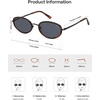 image:imageSOJOS Trendy Oval Polarized Sunglasses for Women Men 80s 90s Chic Retro Vintage Sunnies SJ1248TortoiseLight Grey