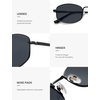 image:imageSOJOS Trendy Oval Polarized Sunglasses for Women Men Retro Fashion Shades UV400 Protection SJ1258Black