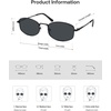 image:imageSOJOS Trendy Oval Polarized Sunglasses for Women Men Retro Fashion Shades UV400 Protection SJ1258Black