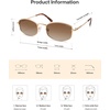 image:imageSOJOS Trendy Oval Polarized Sunglasses for Women Men Retro Fashion Shades UV400 Protection SJ1258Brown