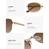 image:imageSOJOS Trendy Oval Polarized Sunglasses for Women Men Retro Fashion Shades UV400 Protection SJ1258Brown