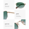 image:imageSOJOS Trendy Oval Polarized Sunglasses for Women Men Retro Fashion Shades UV400 Protection SJ1258Green