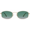 image:imageSOJOS Trendy Oval Polarized Sunglasses for Women Men Retro Fashion Shades UV400 Protection SJ1258Green
