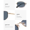 image:imageSOJOS Trendy Oval Polarized Sunglasses for Women Men Retro Fashion Shades UV400 Protection SJ1258Grey