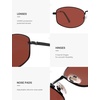 image:imageSOJOS Trendy Oval Polarized Sunglasses for Women Men Retro Fashion Shades UV400 Protection SJ1258Red