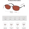 image:imageSOJOS Trendy Oval Polarized Sunglasses for Women Men Retro Fashion Shades UV400 Protection SJ1258Red
