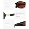 image:imageSOJOS Trendy Oval Polarized Sunglasses for Women Retro Cateye Chic Shades Sunnies SJ2653Black Frame Dark Red Lens