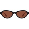 image:imageSOJOS Trendy Oval Polarized Sunglasses for Women Retro Cateye Chic Shades Sunnies SJ2653Black Frame Dark Red Lens