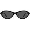 image:imageSOJOS Trendy Oval Polarized Sunglasses for Women Retro Cateye Chic Shades Sunnies SJ2653Black Frame Grey Lens