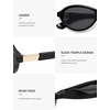 image:imageSOJOS Trendy Oval Polarized Sunglasses for Women Retro Cateye Chic Shades Sunnies SJ2653Black Frame Grey Lens