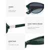 image:imageSOJOS Trendy Oval Polarized Sunglasses for Women Retro Cateye Chic Shades Sunnies SJ2653Green Frame Grey Grading Lens