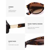 image:imageSOJOS Trendy Oval Polarized Sunglasses for Women Retro Cateye Chic Shades Sunnies SJ2653Tortoise Frame Brown Grading Lens