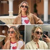 image:imageSOJOS Trendy Oval Polarized Sunglasses for Women Retro Cute Shades Sunnies SJ2687Black Frame Grey Lens