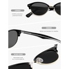 image:imageSOJOS Trendy Oval Polarized Sunglasses for Women Retro Cute Shades Sunnies SJ2687Black Frame Grey Lens