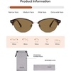 image:imageSOJOS Trendy Oval Polarized Sunglasses for Women Retro Cute Shades Sunnies SJ2687Brown Frame Brown Lens