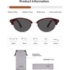 image:imageSOJOS Trendy Oval Polarized Sunglasses for Women Retro Cute Shades Sunnies SJ2687Red Frame Grey Lens