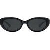 image:imageSOJOS Trendy Oval Polarized Sunglasses for Women Retro Small Cat Eye Sun Glasses 90s Shades SJ2322Black