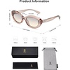 image:imageSOJOS Trendy Oval Polarized Sunglasses for Women Retro Small Cat Eye Sun Glasses 90s Shades SJ2322Brown