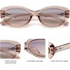 image:imageSOJOS Trendy Oval Polarized Sunglasses for Women Retro Small Cat Eye Sun Glasses 90s Shades SJ2322Brown