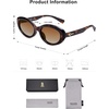 image:imageSOJOS Trendy Oval Polarized Sunglasses for Women Retro Small Cat Eye Sun Glasses 90s Shades SJ2322Demi