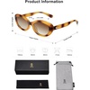 image:imageSOJOS Trendy Oval Polarized Sunglasses for Women Retro Small Cat Eye Sun Glasses 90s Shades SJ2322Multicolor