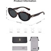 image:imageSOJOS Trendy Oval Polarized Sunglasses for Women Retro Small Cat Eye Sun Glasses 90s Shades SJ2322Tortoise