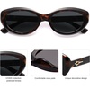image:imageSOJOS Trendy Oval Polarized Sunglasses for Women Retro Small Cat Eye Sun Glasses 90s Shades SJ2322Tortoise