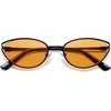 image:imageSOJOS Trendy Oval Polarized Sunglasses for WomenRetro 90s Cat Eye Shades SJ1254Black Frame Orange Lens