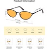 image:imageSOJOS Trendy Oval Polarized Sunglasses for WomenRetro 90s Cat Eye Shades SJ1254Black Frame Orange Lens