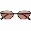 image:imageSOJOS Trendy Oval Polarized Sunglasses for WomenRetro 90s Cat Eye Shades SJ1254Black Frame Red Lens