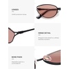 image:imageSOJOS Trendy Oval Polarized Sunglasses for WomenRetro 90s Cat Eye Shades SJ1254Black Frame Red Lens