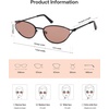 image:imageSOJOS Trendy Oval Polarized Sunglasses for WomenRetro 90s Cat Eye Shades SJ1254Black Frame Red Lens