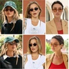 image:imageSOJOS Trendy Oval Polarized Sunglasses for WomenRetro 90s Cat Eye Shades SJ1254Gold Frame Brown Grading Lens